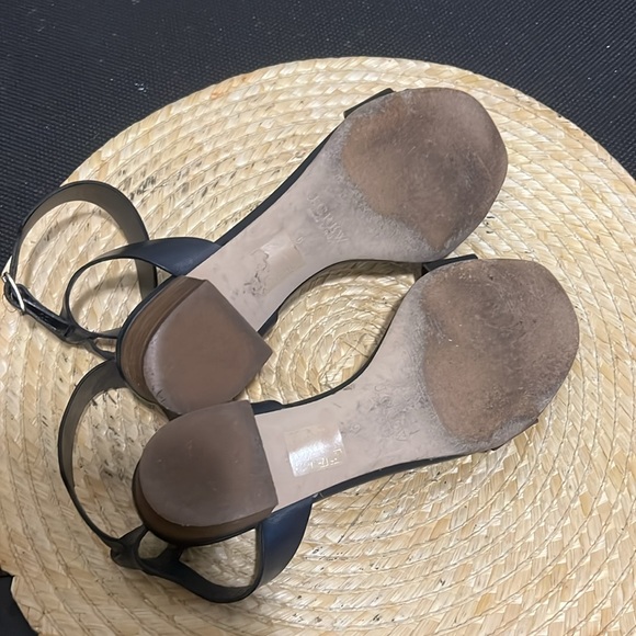 J.Crew Italy Made Navy Leather Sandals Size 6 - Picture 13 of 13